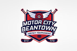 make traditional logo for our hockey tournament in detroit