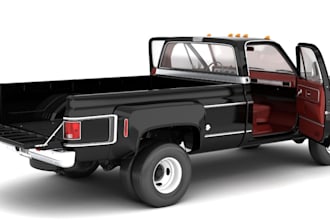 do printable 3d truck model rc truck interior cad design 3d trailer cab model