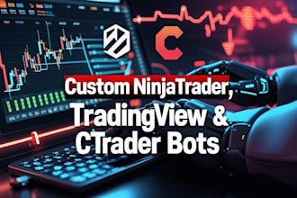 build custom ninjatrader, tradingview, ctrader trading bot using forex strategy