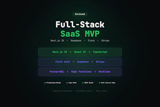 develop a production grade saas mvp with nextjs and supabase