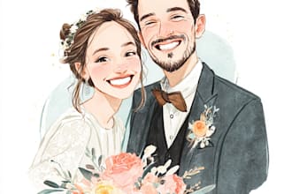 design a professional disney family portrait