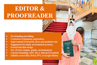 proofread, edit, and design powerpoint presentations
