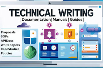 write software manuals, user guides, and technical documentation