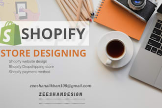 create shopify store design or shopify store customization