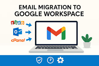 migrate you email to google workspace,  zoho mail, proton mail, fastmail