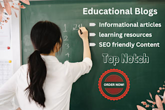 write articles on teaching, informational and educational niches
