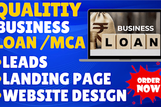 generate quality business loan leads, mca leads and mortgage website