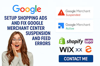 setup shopping ads fix gmc suspension misrepresentation gtin code feed errors