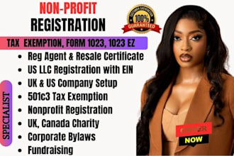 do US, UK llc company registration, nonprofit startups 501c3 with ein uei number