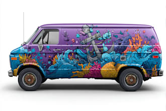 design a vehicle wrap, car wrap, food truck wrap