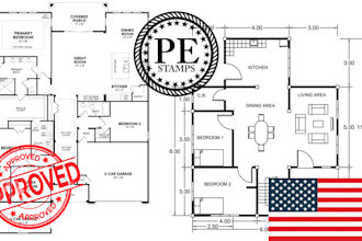do architectural stamp floor plan blueprint review mep pe autocad city permit