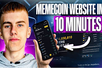 design a crypto memecoin create crypto website meme coin website landing page