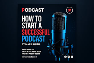 design eye catching podcast cover arts