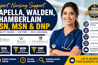 do capella, walden, chamberlain, bsn, msn and dnp nursing