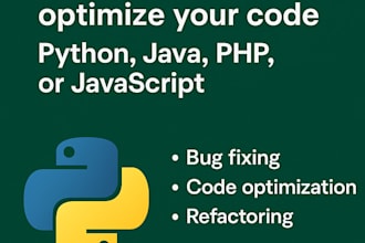 debug, fix, and optimize your code in python, java, PHP, or javascript