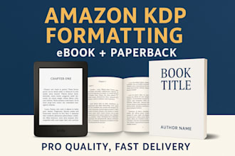 format your book for amazon KDP ebook and paperback professionally
