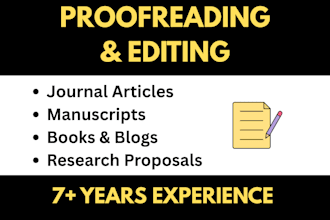proofread and edit your scientific paper or journal article