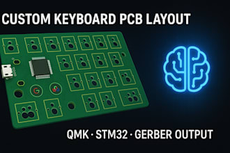 create custom keyboard pcb layout for qmk,stm32,atmega