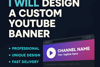 create a modern youtube banner using ai