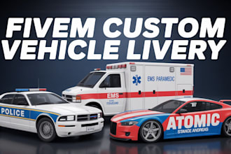 design high quality custom livery for any gta v or fivem vehicle