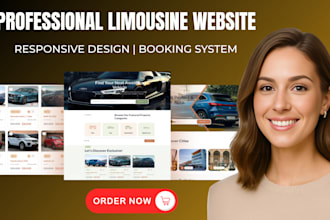 design a responsive limousine website, chauffeur website taxi booking website
