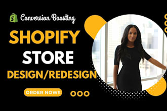 design shopify store build or redesign ecommerce shopify website