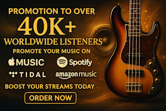 promote apple music spotify music spotify streams tidal music amazon music