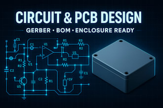 create circuit schematics, pcb layouts, gerber, bom, and 3d enclosures