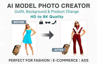 generate ai model, change outfit, background, and product photo professionally
