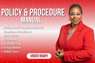 write homecare policy and procedures manual, employee handbook, ndis, group home