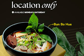 create menu and product posters for restaurants