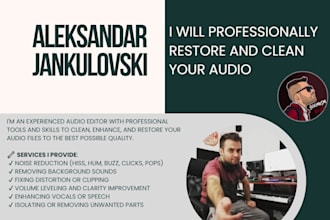 professionally restore and clean your audio