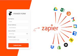 automate framer forms to zapier webhook and API