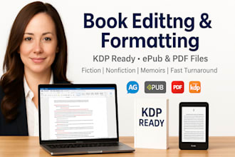 professionally edit and format your book for amazon KDP ebook and paperback