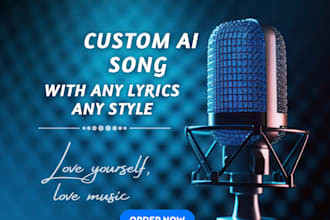 create a custom ai generated song from any lyrics with any style