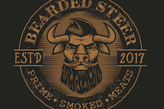 design a retro vintage premium smokehouse or BBQ restaurant logo