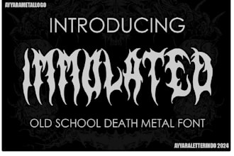make a logo in old english, blackletter calligraphic font with source file