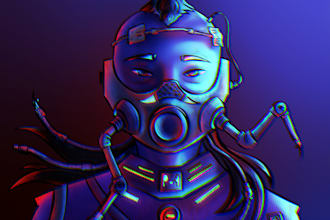 draw cyberpunk, lofi illustration for you