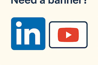 design clean and professional linkedin, youtube or facebook banners