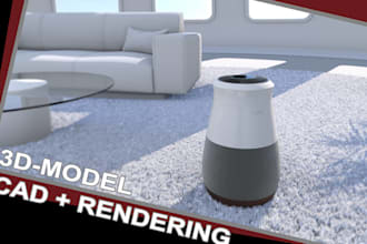 3d cad models and rendering from concepts