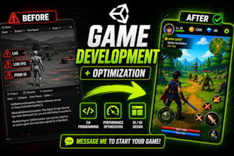 create full unity games, prototypes, scripts and game assets