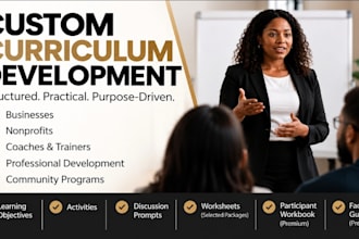 create structured curriculum and training materials for your program