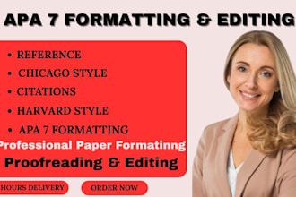 proofread format your document in apa 7 style apa referencing and citation style
