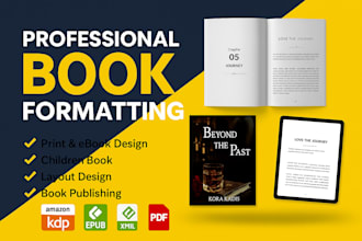 do KDP book formatting, edit ebooks for amazon KDP or kindle direct publishing