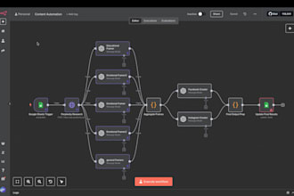build n8n workflow for content creation automation