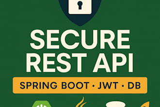 build a secure spring boot rest API with jwt and database