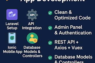 develop a full stack laravel and vue web application