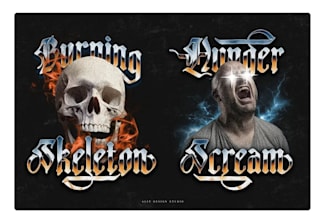 make a logo in old english, blackletter calligraphic font