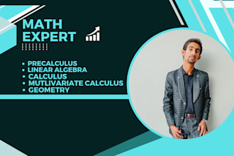 tutor calculus, precalculus, multivariate calculus linear algebra