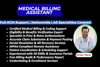 be medical biller do medical billing full rcm ar, denials, authorization, vobs